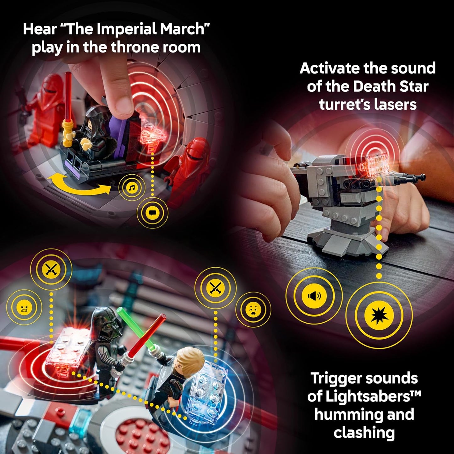 LEGO Star Wars SMART Play: Throne Room Duel & A-Wing Interactive Building Toy - All-in-One Set - Reacts to How You Move and Play with a SMART Brick - Gift for Boys, Girls and Kids Ages 9+ - 75427