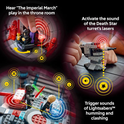 LEGO Star Wars SMART Play: Throne Room Duel & A-Wing Interactive Building Toy - All-in-One Set - Reacts to How You Move and Play with a SMART Brick - Gift for Boys, Girls and Kids Ages 9+ - 75427