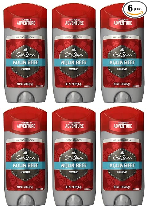 Old Spice Deodorant Aqua Reef Size 3 oz. (Pack of 6)