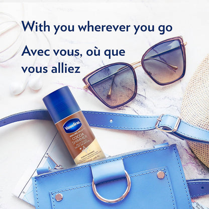 Vaseline Cocoa Shimmer Jelly Stick Highlighter & Luminizer Cocoa Butter Body Shimmer Stick, Lotion, Travel Size, for Glowing Skin, 1.4 Oz Ea (Pack of 6)