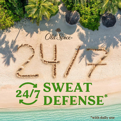 Old Spice Sweat Defense Antiperspirant & Deodorant for Men, 24/7 Ultimate Sweat Protection, Long Lasting Scent, Soft Solid, Fiji with Palm Tree + Coconut Scent, 2.6 oz
