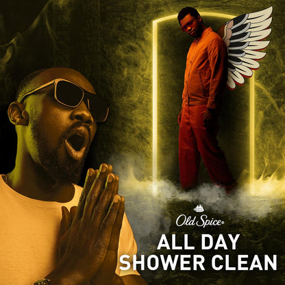 Old Spice Cleansing Body Wash for Men, 3X Defense, 24/7 Shower Fresh with Lasting Scent, 2-in-1 Body & Face Wash, Eaglefangs with Fresh Cloud Scent, 24 oz (Pack of 4)