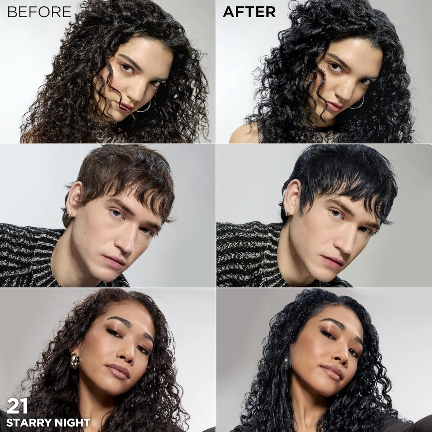 L'Oreal Paris Feria Multi-Faceted Shimmering Permanent Hair Color, High Intensity Hair Dye for 3X Highlights, 515 Chocolate Glaze, 1 Kit