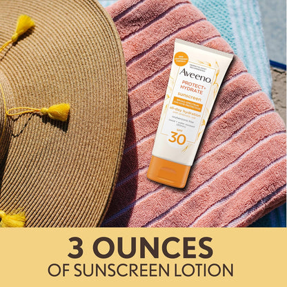 Aveeno Protect + Hydrate SPF 30 Sunscreen Lotion, 3.0 fl. oz