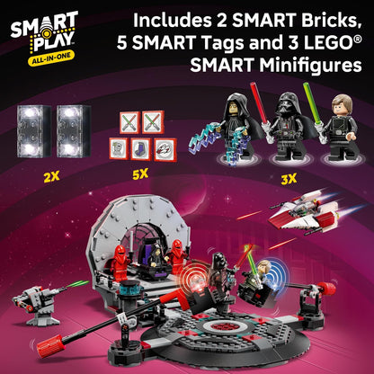 LEGO Star Wars SMART Play: Throne Room Duel & A-Wing Interactive Building Toy - All-in-One Set - Reacts to How You Move and Play with a SMART Brick - Gift for Boys, Girls and Kids Ages 9+ - 75427
