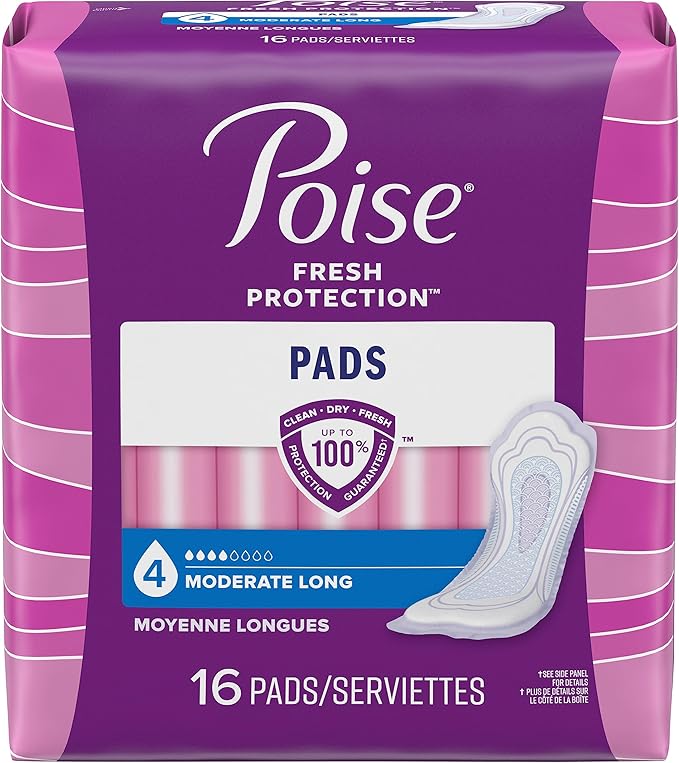 Poise Pads Extra Plus, 16 Count