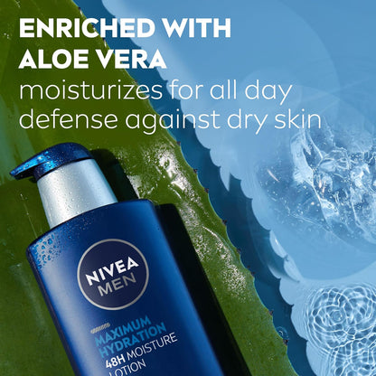 NIVEA MEN Maximum Hydration Body Lotion, Value Pack, 2 x 16.9 FL OZ