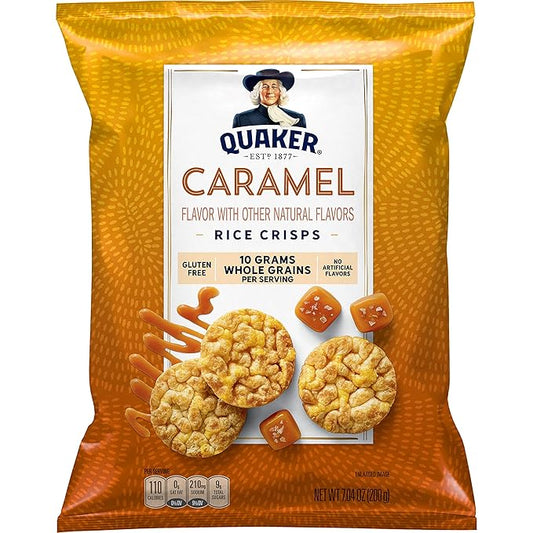 Quaker Rice Crisps, Caramel Corn, 7.04 oz Bag