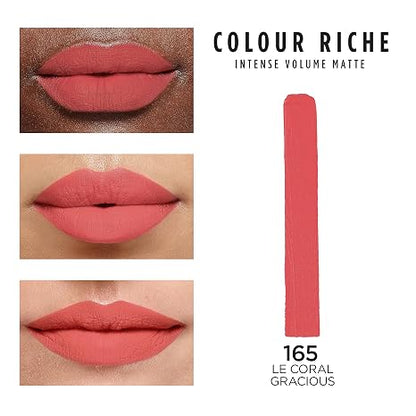 L'Oreal Paris Colour Riche Intense Volume Matte Lipstick, Lip Makeup Infused with Hyaluronic Acid for up to 16HR Wear, Worth It, 0.06 Oz