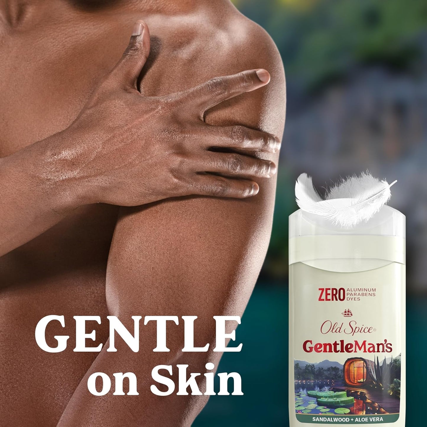 Old Spice GentleMan's Aluminum Free Dry Feel Deodorant for Men, 24/7 Lasting Freshness, Gentle on Skin with Skin Conditioners, Sandlewood + Aloe Scent, 3.0 oz