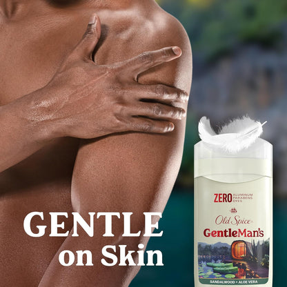 Old Spice GentleMan's Aluminum Free Dry Feel Deodorant for Men, 24/7 Lasting Freshness, Gentle on Skin with Skin Conditioners, Sandlewood + Aloe Scent, 3.0 oz