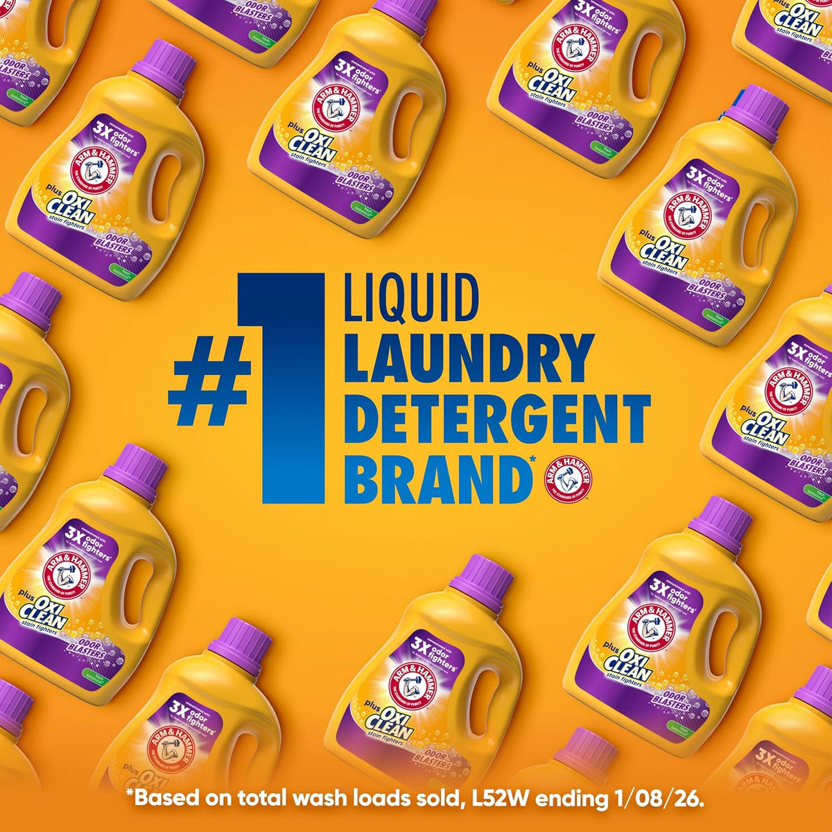 ARM & HAMMER Plus OxiClean with Odor Blasters Liquid Laundry Detergent
