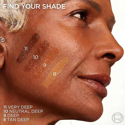 L'Oreal Paris True Match Hyaluron Tinted Balm Foundation, Skincare Foundation with Light to Medium Radiant Coverage, Minimizes Wrinkles and Fine Lines, Non-Comedogenic Formula, Deep 9