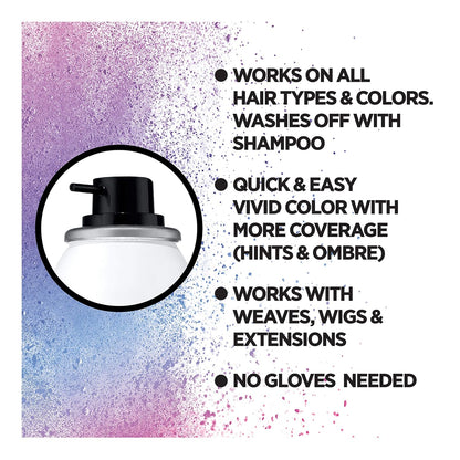 L'Oreal Paris Colorista 1-Day Washable Temporary Hair Color Spray, Blue, 2 Ounces