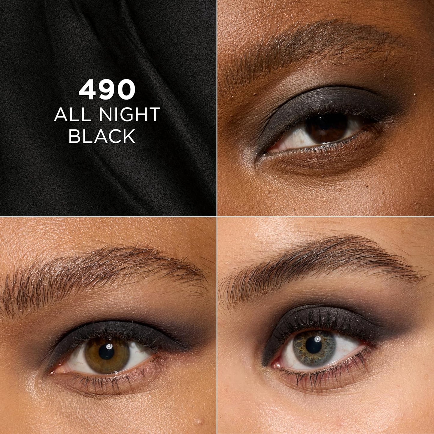 L'Oreal Paris Makeup Le Shadow Stick Eyeshadow, Blendable, Smudge-Resistant, Smokey Cream Eyeshadow, 490 All Night Black