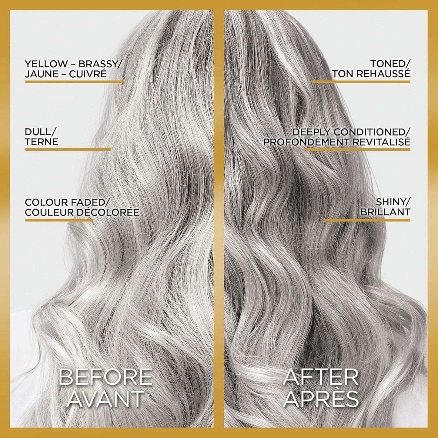 L’Oreal Paris Le Color Gloss One Step In-Shower Toning Hair Gloss, Neutralizes Brass, Conditions & Boosts Shine, Silver, 4 Ounce (Pack of 2)