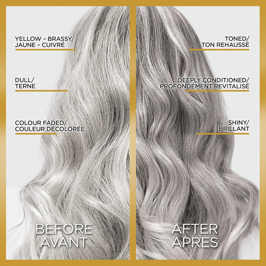 L’Oreal Paris Le Color Gloss One Step In-Shower Toning Hair Gloss, Neutralizes Brass, Conditions & Boosts Shine, Silver, 4 Ounce (Pack of 2)