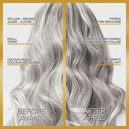L’Oreal Paris Le Color Gloss One Step In-Shower Toning Hair Gloss, Neutralizes Brass, Conditions & Boosts Shine, Silver, 4 Ounce