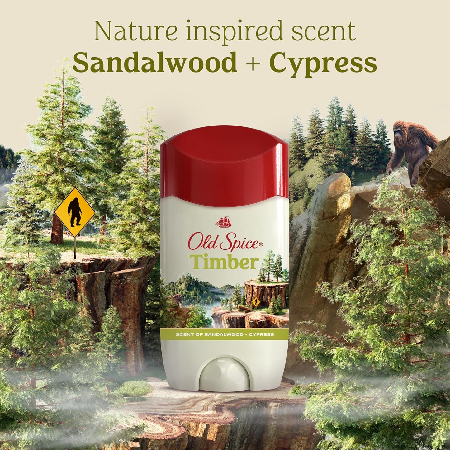 Old Spice Dry Feel Antiperspirant Deodorant for Men, 24/7 Sweat & Odor Protection, Gentle on Skin with Skin Conditioners, Dry Feel Stick, Timber with Sandalwood Scent, 2.6 oz (Pack of 2)
