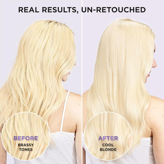 L'Oreal Paris EverPure Purple Shampoo and Conditioner Set, Sulfate-Free Brass Toning for Blonde, Bleached, Highlighted, Silver or Gray Color-Treated Hair, 13.6 Fl Oz Set