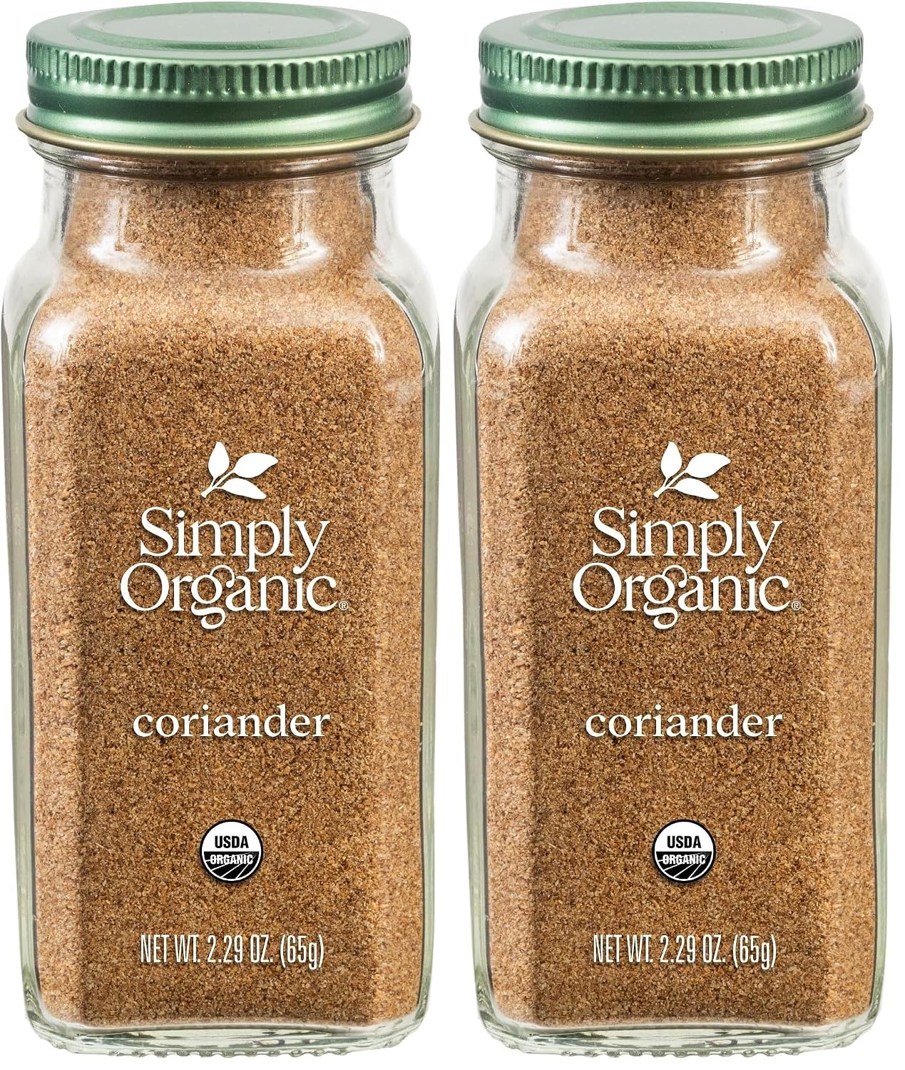 Simply Organic Ground Coriander Seed, Rich, Warm Earthy Yet Fruity Flavor, Bright Aroma, Slight Citrus Undertones, 2.29 Ounce (Pack of 2)