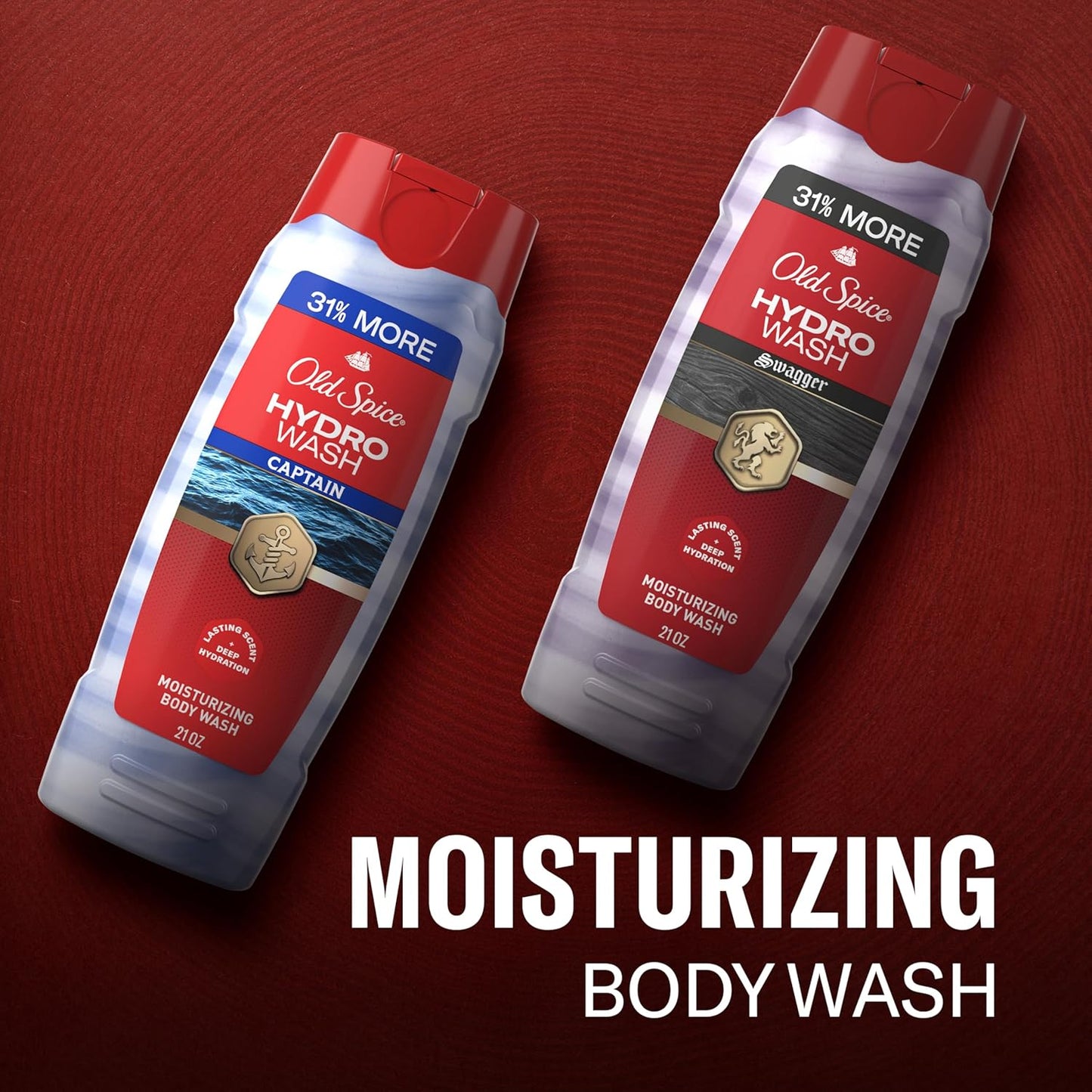 Old Spice Moisturizing Body Wash for Men, Hydro Wash, 2-in-1 Long Lasting Scent & Deep Hydration, 24/7 Shower Fresh, Swagger Scent, 16 oz