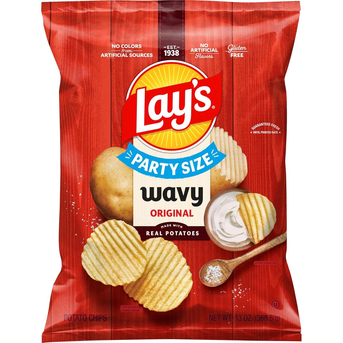 Lay's Potato Chips, Wavy, 13 Oz