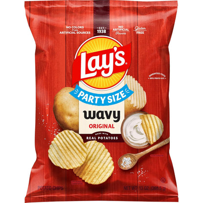 Lay's Potato Chips, Wavy, 13 Oz