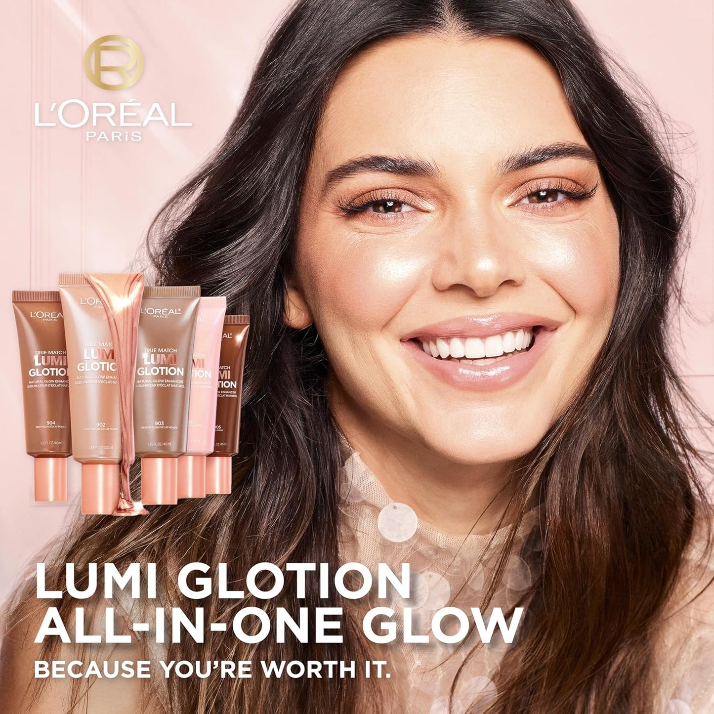 L'Oreal Paris Makeup True Match Lumi Glotion XL, Natural Glow Enhancer, Illuminator, Highlighter, Bronzing Drops For a Sun-Kissed Glow for Face and Body, 903 Medium, XL 3.04 fl oz
