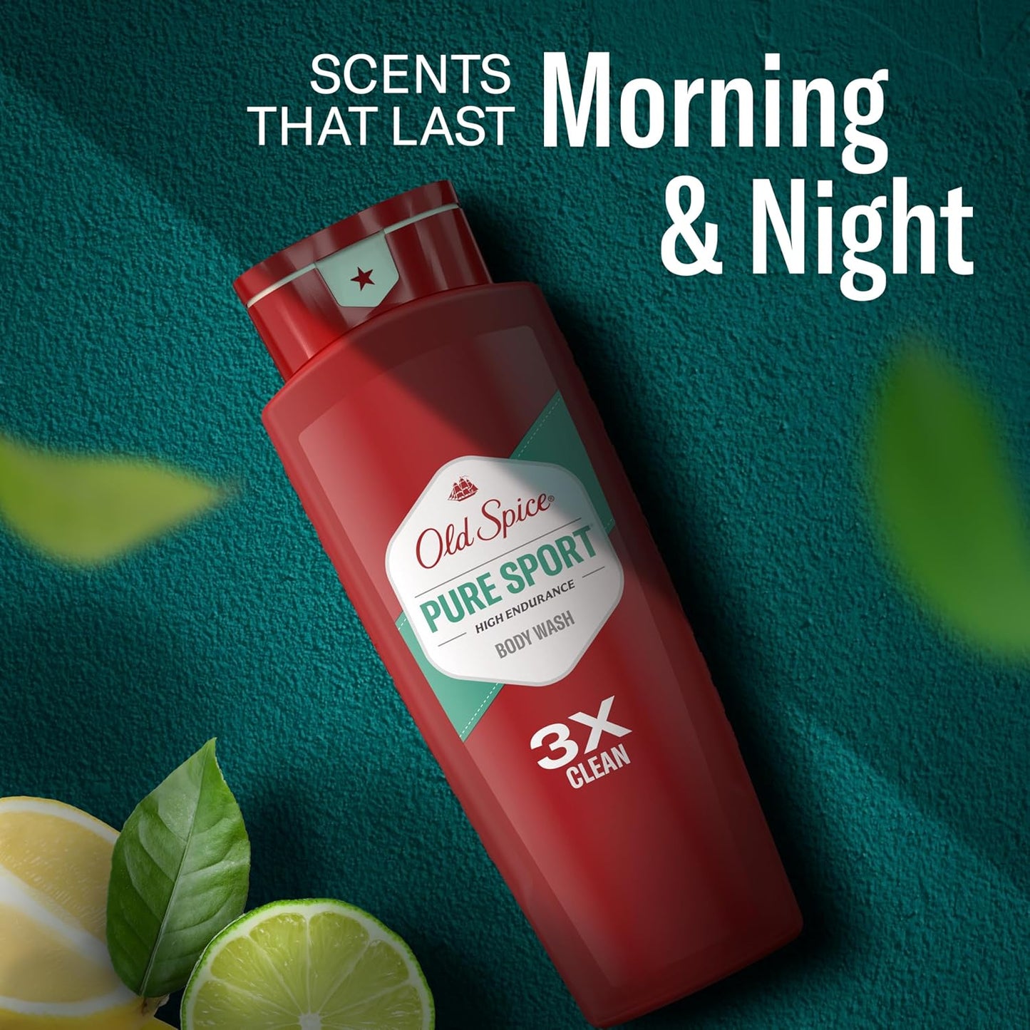 Old Spice Refreshing Body Wash for Men, High Endurance, 3X Defense, 24/7 Shower Fresh with Long Lasting Scent, Pure Sport Scent, 24 oz (Pack of 2)