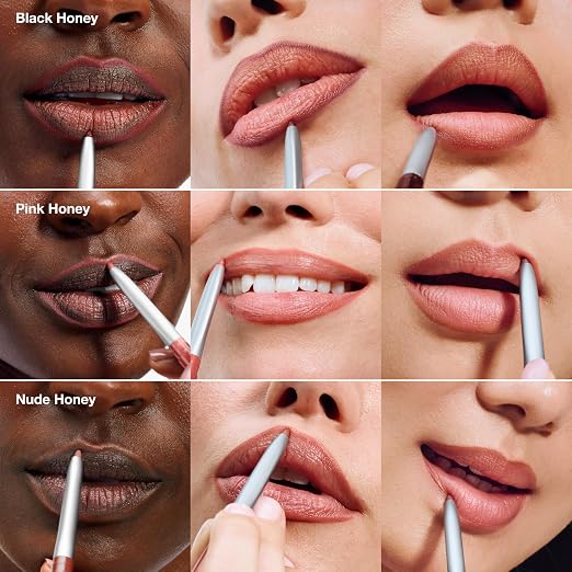 Clinique Long Lasting Quickliner Lip Liner | Non-Drying + No Sharpening | Available in 19 Shades | Now In Black Honey, Pink & Nude Honey