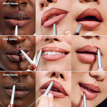Clinique Long Lasting Quickliner Lip Liner | Non-Drying + No Sharpening | Available in 19 Shades | Now In Black Honey, Pink & Nude Honey