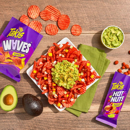 Takis Hot Nuts Flare Double Crunch Peanuts, Chili Pepper and Lime Artificially Flavored Peanuts, 3.2 Ounce Bag
