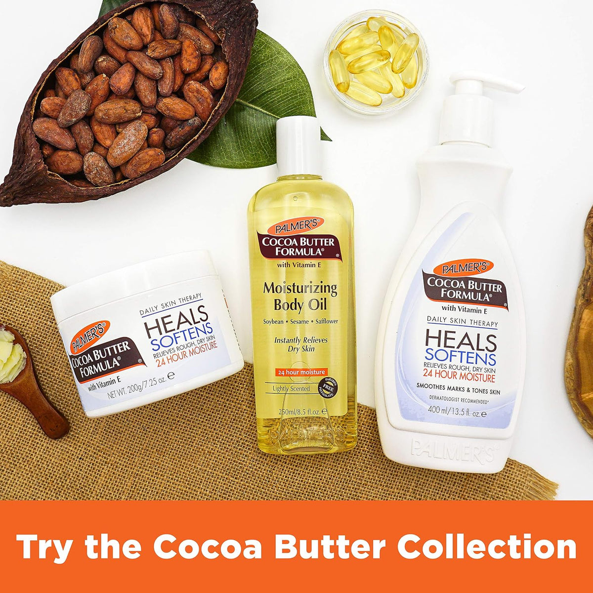 Palmer's Solid Cocoa Butter Body Lotion with Vitamin E (7.25 Oz - 3 Pack)
