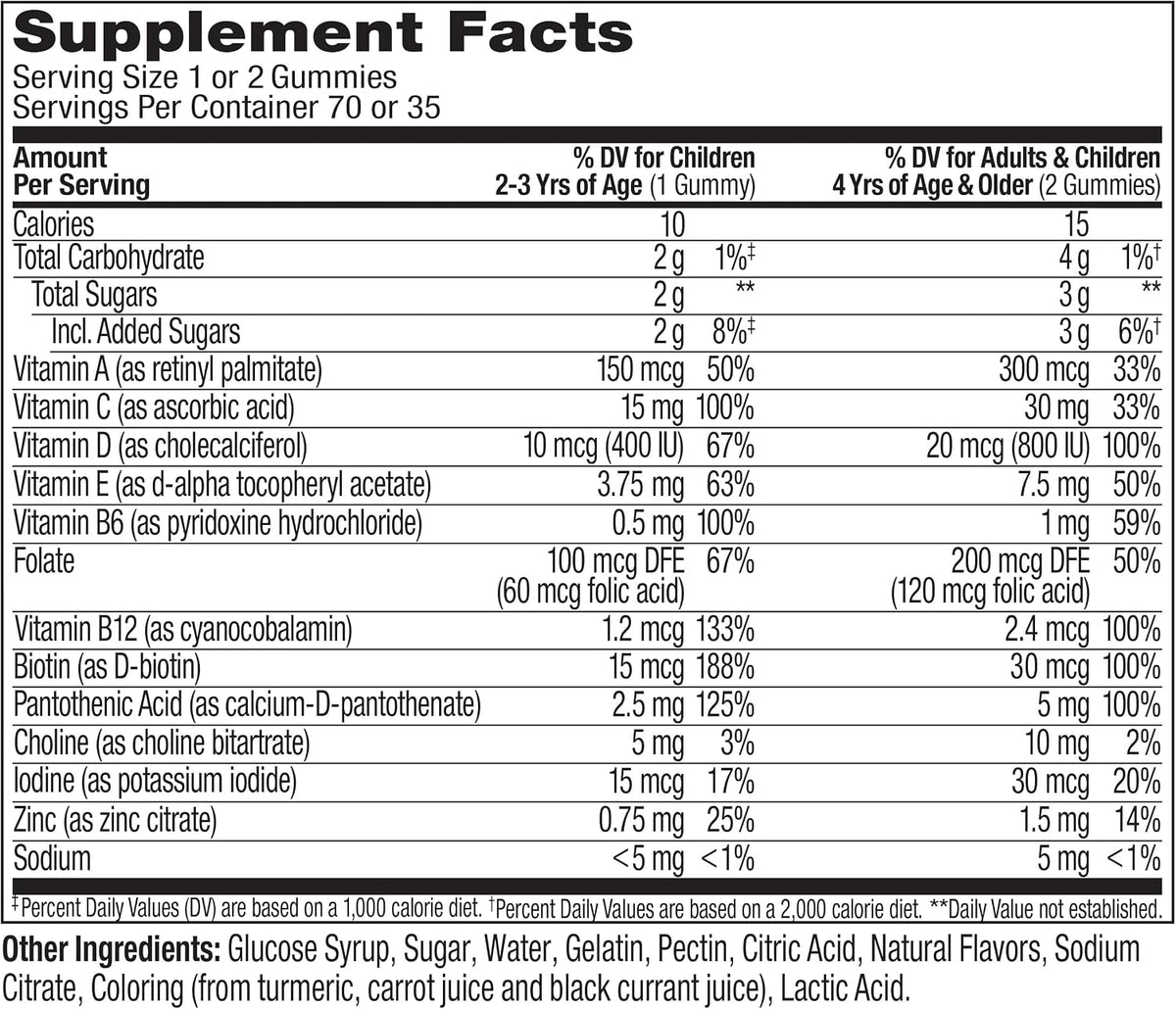 OLLY Kids Multi Gummy Worms, Overall Wellness & Immune Support - 70 Count