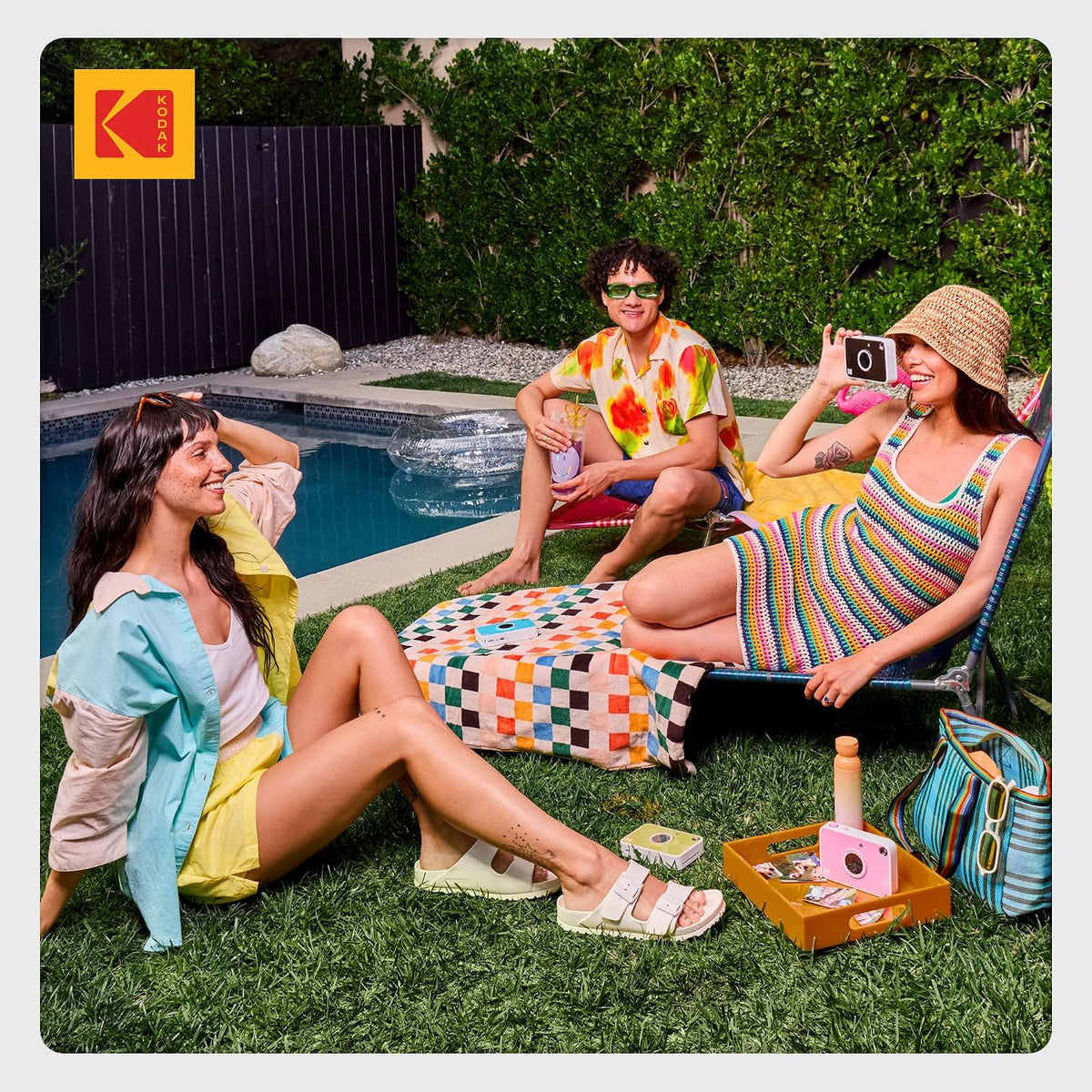 Kodak Printomatic+ Instant Print Digital Camera (Black) 10MP Portable Camera with Interactive RGB LED Status Indicator, Prints Full-Color Photos on Zink 2x3” Sticky-Backed Photo Paper - Easy & Fun
