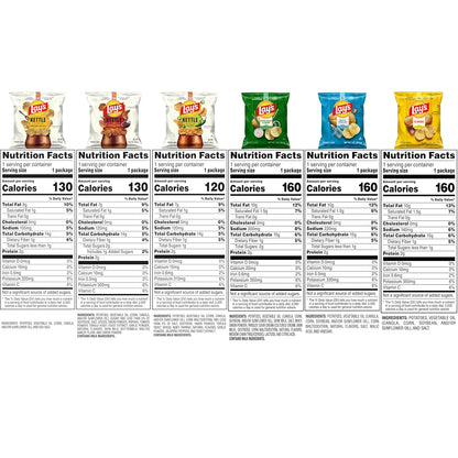 Lay's Potato Chips, Regular & Kettle Cooked Variety Pack, Single Serve Bags, (40 Pack) (Packaging and Formula May Vary)
