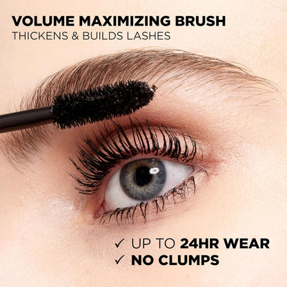 L’Oreal Paris Original Voluminous Mascara, Building Mascara Volume and Length Formula, Washable, Black Brown, 0.28 Fl Oz., 1 Count