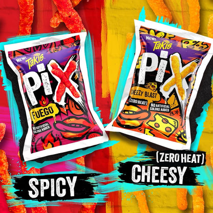 Takis Fuego Pix 2.875 oz Snack Size Bag, Hot Chili Pepper & Lime Flavored Extreme Spicy Snack (Pack of 4)
