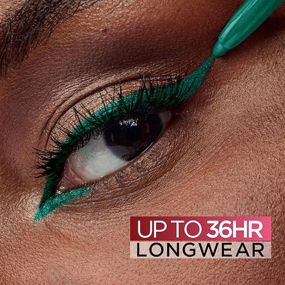 L'ORÉAL Infallible Grip Mechanical Gel Eyeliner Pencil, Smudge-Resistant, Waterproof Eye Makeup with Up to 36HR Wear, Emerald Green, 1 Kit, 1 Fl Oz (Pack of 1)