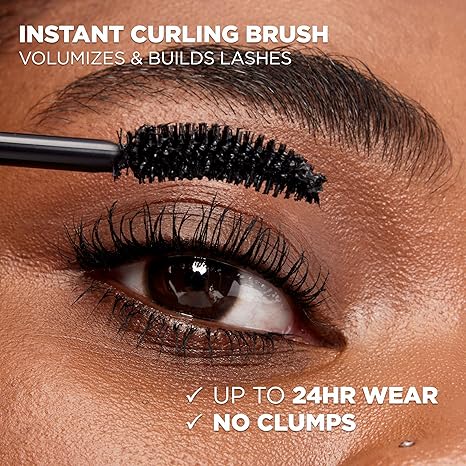 L’Oreal Paris Original Voluminous Mascara, Building Mascara Volume and Length Formula, Curved Brush, Washable, Black Brown, 0.26 Fl Oz., 1 Count