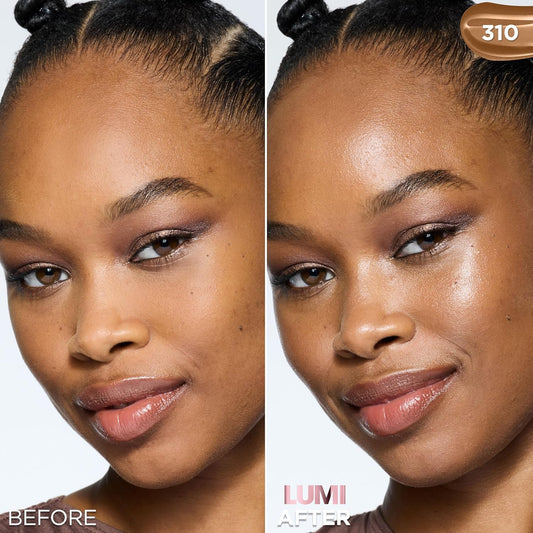 L'Oreal Paris Lumi Le Glow Skin Tint, Lightweight Water-Based Tinted Serum with Foundation-Like Coverage, Glow Illuminator, Warm 310, 0.85 Fl Oz