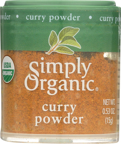 Simply Organic Curry Powder, Certified Organic, Kosher, Mini Spices | 0.53 Ounce (Pack of 1)