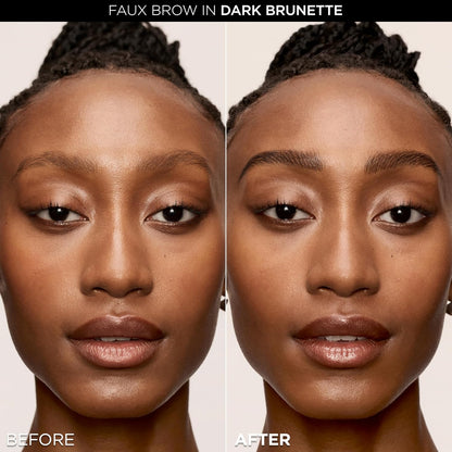 L'Oreal Paris Faux Brow, Hair-Like, Filling Eyebrow Pen with Double-Brush Tip, Fast & Precise Eyebrow Makeup, Brunette, 0.03 Fl Oz