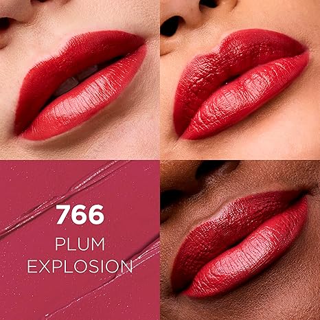 L'Oreal Paris Makeup Colour Riche Original Creamy, Hydrating Satin Lipstick, 766 Plum Explosion, 1 Count (Pack of 2)