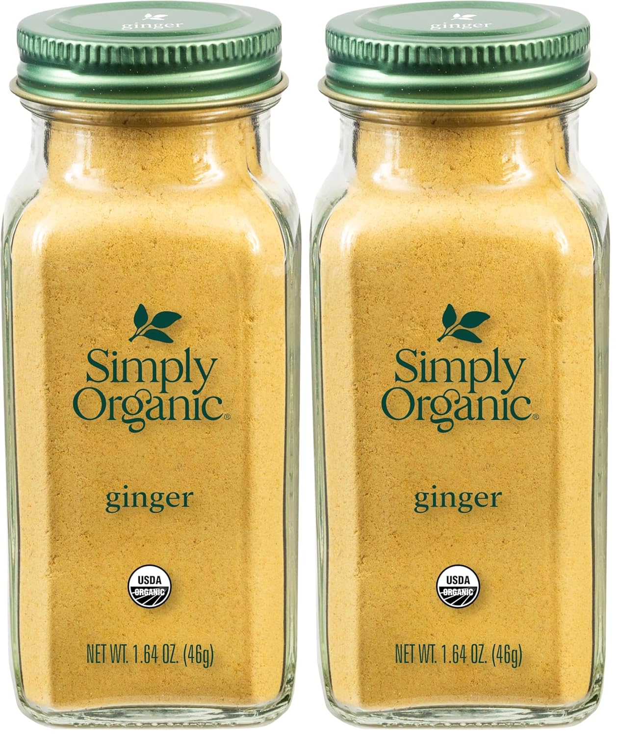 Simply Organic Ground Ginger Root, 1.64 Ounce | Pack of 2 | Non GMO | Non Irradiated | Sweet & Savory