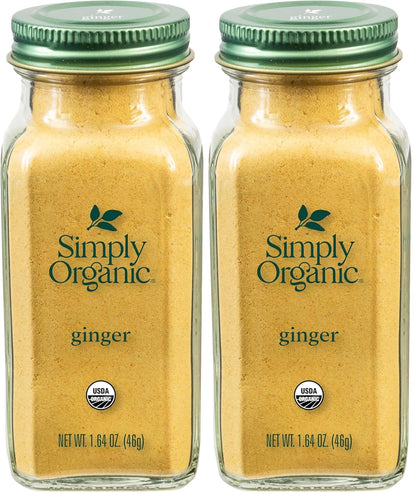Simply Organic Ground Ginger Root, 1.64 Ounce | Pack of 2 | Non GMO | Non Irradiated | Sweet & Savory