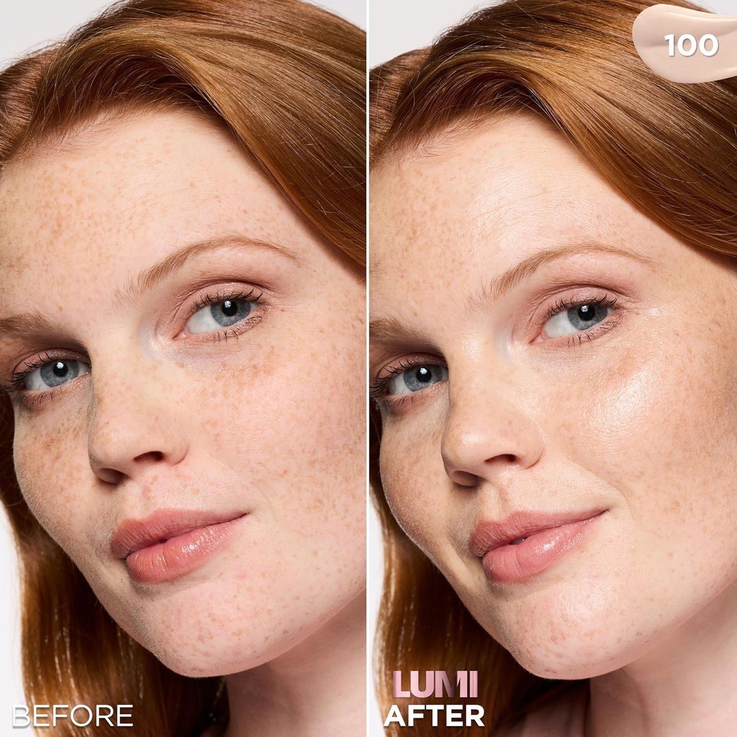 L'Oreal Paris Lumi Le Glow Tint Fluide Teinte, Lightweight Fluid Tint That Glow Like An Illuminator & Cover Like A Foundation, Cool/Froid 100, 0.84 Fl Oz