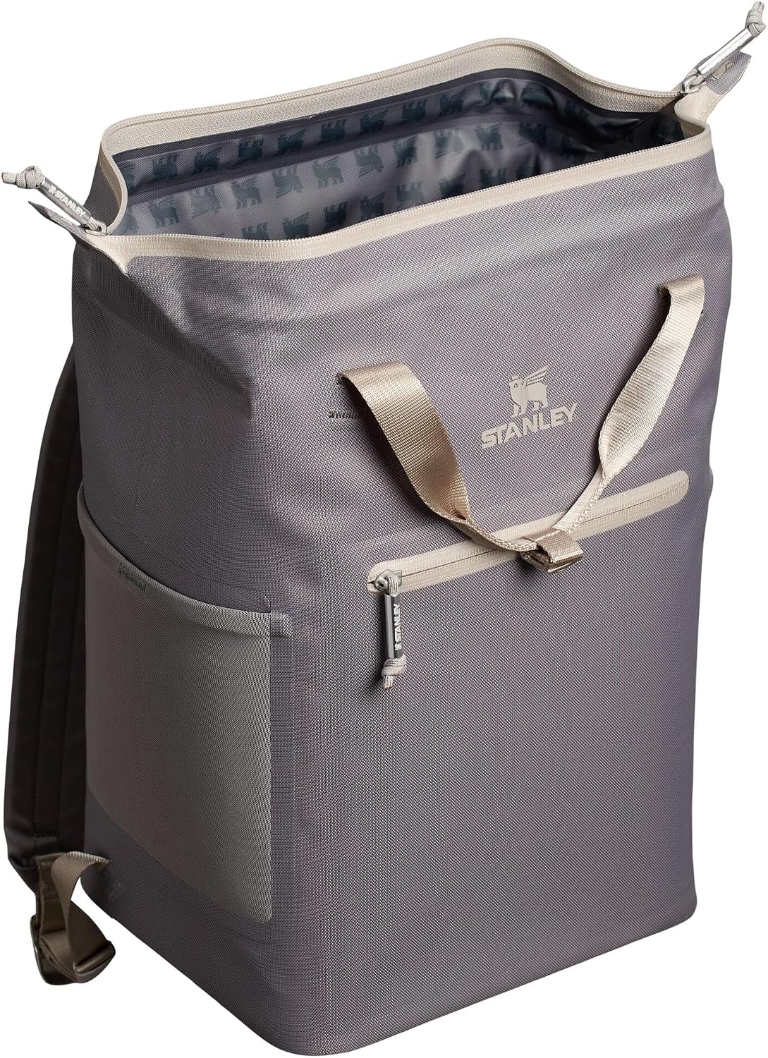 Stanley All Day Madeleine Backpack Soft Cooler 20 Can Cooler with Handle and Shoulder Straps Insulated Travel Bag with Zipper BPA-Free