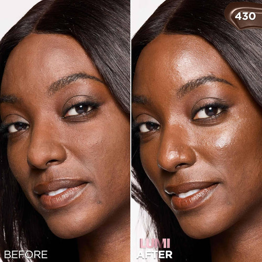L'Oreal Paris Lumi Le Glow Skin Tint, Lightweight Water-Based Tinted Serum with Foundation-Like Coverage, Glow Illuminator, Cool 430, 0.85 Fl Oz (Pack of 2)
